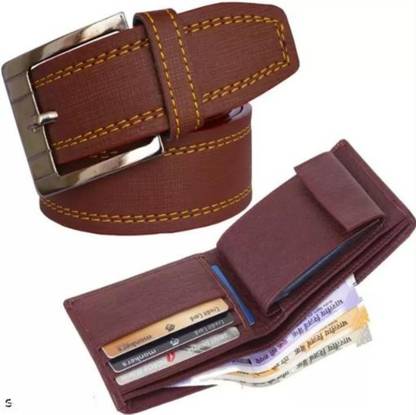 K FASHION MALL Wallet & Belt Combo