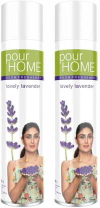 POUR HOME Room Freshener Lovely Lavender (Pack of 2) Spray oom Freshener Lovely Lavender 270 Ml
