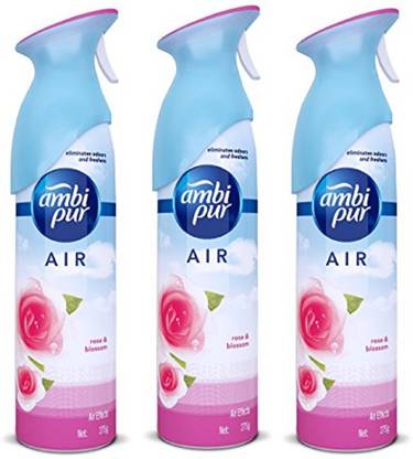 Ambipur Blossom Spray Air Effect Rose and Blossom Air Freshener - 275 gm (Pack of 3)