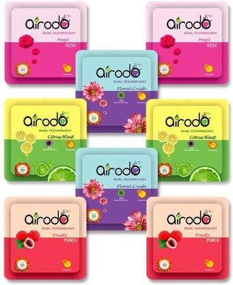 AIRODO Power Pocket Gel Air Freshener | Assorted Mix Scents | Pack of 8 Refill Power Pocket Gel Air Freshener | Assorted Mix Scents | Pack of 8