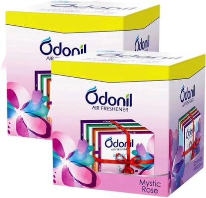 Odonil Assorted Blocks Bathroom Air Freshner Blocks Mixed Fragrances - 192g (48gx4) - Pack of 2