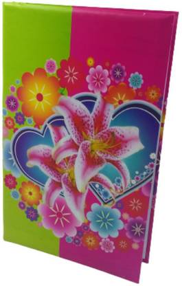 EXPORT QUALITY MULTI COLOR SHINING LILY FLOWER PHOTO ALBUM SIZE 5"x7"-252 PHOTOS POCKETS TOTAL 252 PHOTO POCKETS Album