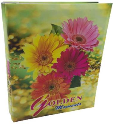 Arora Decor EXPORT QUALITY MULTI COLOR GOLDEN MOMENT FLOWER DESIGN PHOTO ALBUM SIZE 4"x6"-300 PHOTOS POCKETS TOTAL 300 PHOTO POCKETS Album