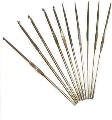 KHUSHA CREATIONS Crochet Hook Needles For Beginners as well as Professionals (Set of 10 Crochet Needles) / Crochet Hook Tools / Hobby Craft