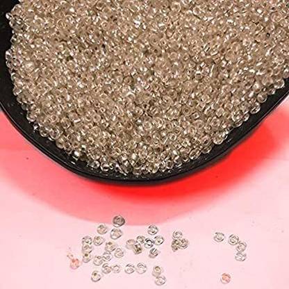 PriyaBeads Pack 11/0 Size 2mm Glass Seed Beads Quality Silver Lined for Jewelry Making-200g