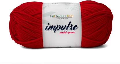 WOAFASHIONS Impulse Hand Knitting & Crochet Yarn (Red) (200gms)