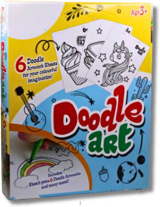 डेलबिनदास Doodle Art Work Colouring Kit with Fun and Educational Colouring Kit for Kids