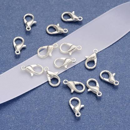 Honbom Silver Color Claw Clasp Jewellery Making Lobster/Hook/Dori/Finding Fastener 75Pc