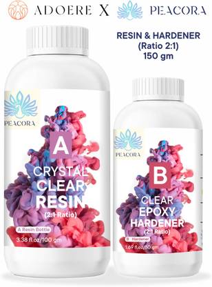Adoere X Peacora Epoxy Resin Art High Intensity Premium Resin and Hardener Kit - 150g
