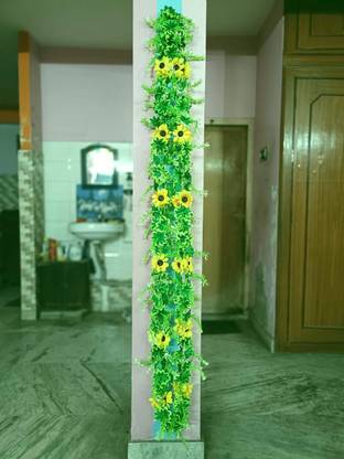 Dynamic Retail Global Artificial Hanging Flowers Plant Vine & Creepers Wall Hanging Home Decor BG46 Multicolor Sunflower Artificial Flower