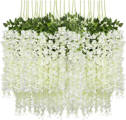 Yash Enterprises White Westeria Artificial Flower