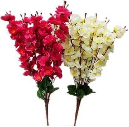 Well Art Pink, White Cherry Blossom Artificial Flower