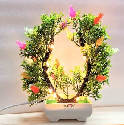 ductor Led Light with usb unique design For Decoration Bonsai Wild Artificial Plant  with Pot