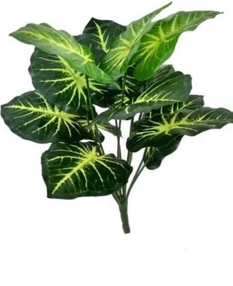 well art gallery 12 Long Leaves Artificial Plant (50 cm, Multi) for Home, Office, Wedding Decor Artificial Plant