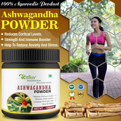 Riffway Ashwagandha Powder For Relieve Stress And Anxiety -Organic 100%