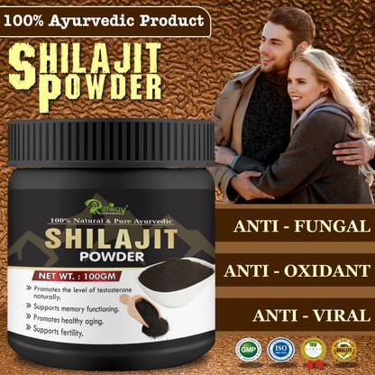 Riffway Shilajit Powder Improves Firtility Boosts Immunity Leve-100% Herbal