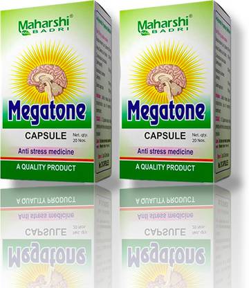 Maharshibadri Megatone Capsule as Fundamental for Stress, Hypertension (Pack of 20capx2)