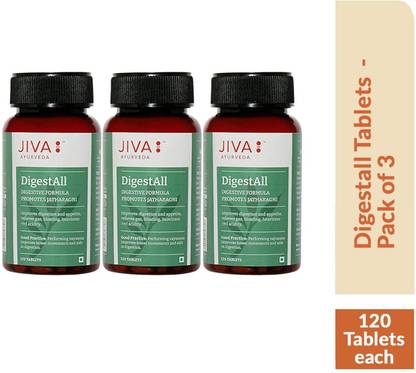 JIVA Digestall Tablets - Relief from Indigestion-120 Tablets Each