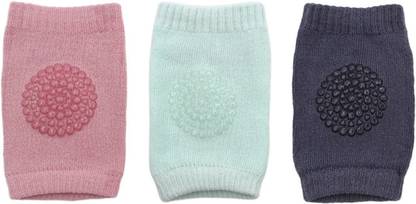 MERCEHIVE Set Of 3 Pair Multicolor Baby Knee Pads (Knee socks) Multicolor Baby Knee Pads Multicolor Baby Knee Pads