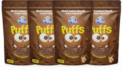 bebe burp Puffs Choco Bounce Pack Of 4 -140 g( 35 gms each ) Baby Puffs 100 g