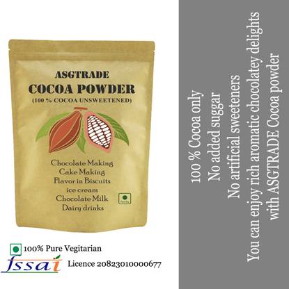 asgtrade Cocoa Powder for Milk Shake, Chocolate, Sauce, Cake, Bakery Cocoa Powder
