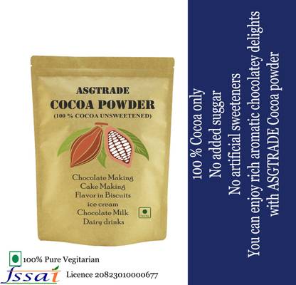 asgtrade Natural Cocoa powder for Chocolate, Hot Chocolate, Milk Chocolate, Cake, Biscuit Cocoa Powder