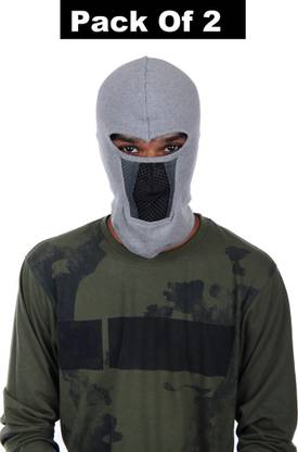 IM UNIQUE msk2Pc Full Grey Black Grey Face Mask IM106 Decorative Mask