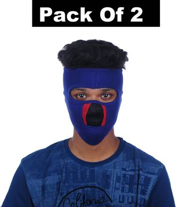 H International msk2Pc Ninja Blue Red Black Face Mask HI505 Decorative Mask