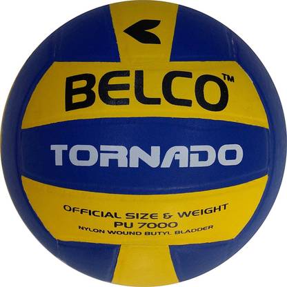 BELCO Tornado PU Pasted 18 Panel Volleyball - Size: 4
