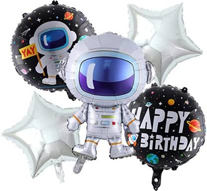 House of Banter Printed Astronaut Foil balloon Balloon Bouquet