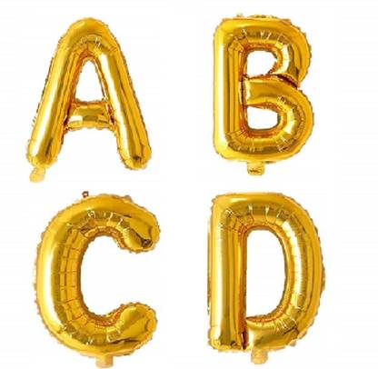Solid ABCD Alphabet Foil Balloon Balloon