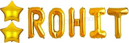 Shilpveda Solid ROHIT Name Letters foil Balloon names banner happy birthday party alphabet Balloon