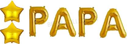 Shilpveda Solid PAPA Name Letters foil Balloon names banner happy birthday party alphabet Balloon