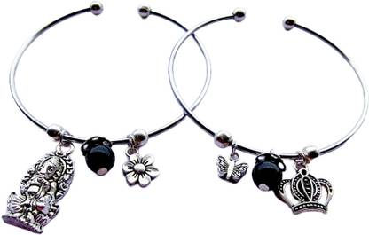 Metal Silver Bangle Set