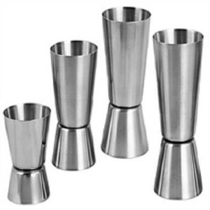 Anne-kee Double Sided Peg Measure Bar Liquor Wine Shot Glass 30*60,25*50,20*40 & 15*30ML 4 - Piece Bar Set