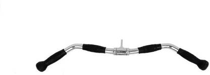 Leosportz Heavy Quality ez Revolving Curl Bar Gym Cable Attachment with Rubber Grip Weight Lifting Bar