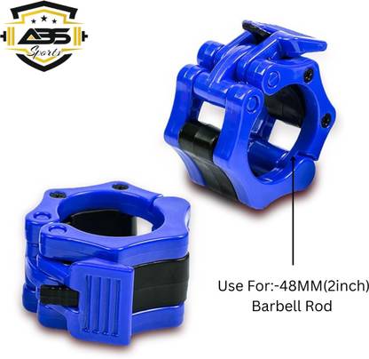 ABSSports 2Pcs 50mm Barbell Locks for Gym Rod Collars, Quick Release and Fix Barbell Lock. Multi-training Bar