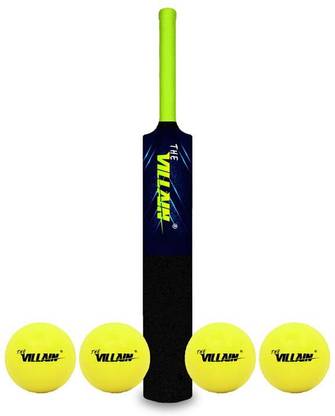 Skinatura Plastic Cricket Bat Full Size_With 4 Tennis Ball Cricket Kit PVC/Plastic Cricket  Bat For 15+ Yrs