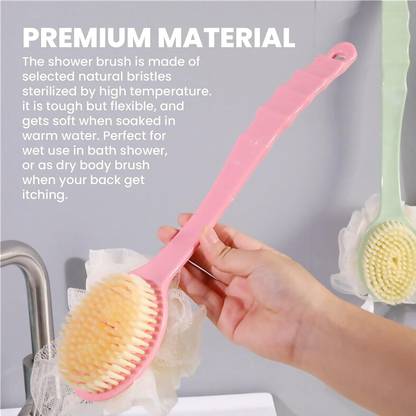 RBGIIT 2-in 1 Body Bath Sponge With Handle & Loofah Wet or Dry, Men and Women L-16