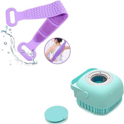 HM EVOTEK Silicon Body Back Scrubber Massager for Deep Cleaning, Exfoliating Hair Scalp K0