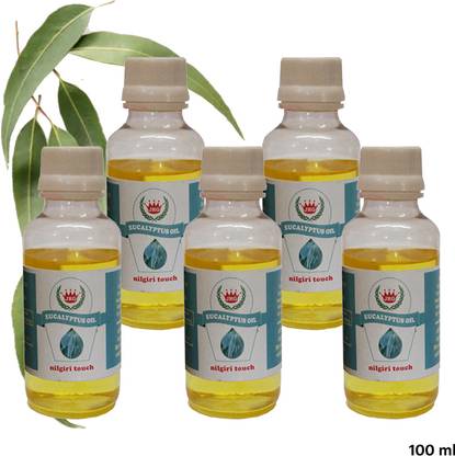 JRG Eucalyptus Oil (Nilgiri) - Pure and Natural Essential Oil, 100 ml(Pack of 5)