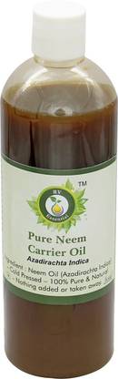 R V Essential Pure Neem Carrier Oil- Azadirachta Indica (100% Pure and Natural Cold Pressed)
