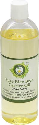R V Essential Rice Bran Carrier Oil 200ml- Oryza Sativa (100% Pure and Natural Cold Pressed)