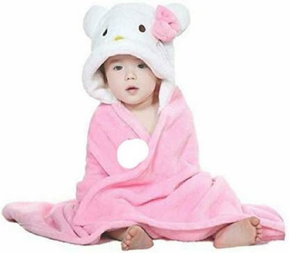 Bajia Creation Light Pink Free Size Bath Robe