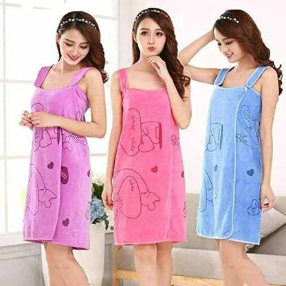 Shreejee Multicolor Free Size Bath Robe