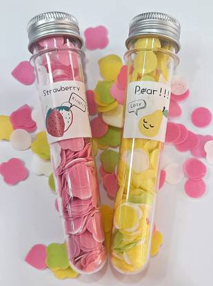 K3NTERPRISES Paper Soap Bath Flakes Portable Flower Tube Shape Bottle Paper Soap Travelling