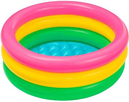 INTEX Colorful Baby Bathing Tub 3 Feet (Multi-Color) Inflatable Pool Accessory