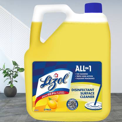 Lizol 5 Litre - Disinfectant Surface & Floor Cleaner Liquid | Suitable for All Floor Citrus