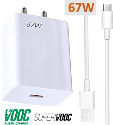 EliteGadgets 67 W SuperVOOC 5 A Wall Charger for Mobile with Detachable Cable