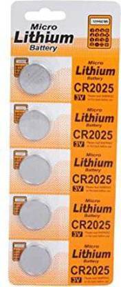 Flysmart CR 2025  3V Micro Lithium Button Coin Cell - Pack of 5   Battery